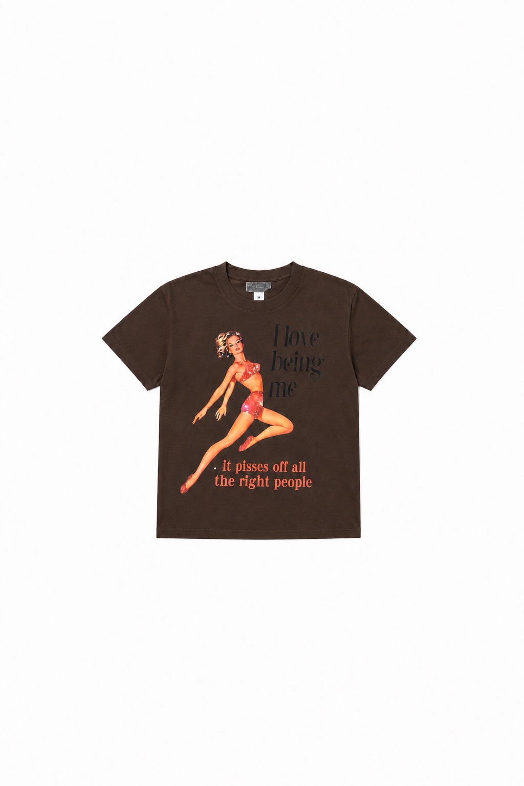 Tricou „I Love Being Me” – Tricou Statement Vintage Pin-up