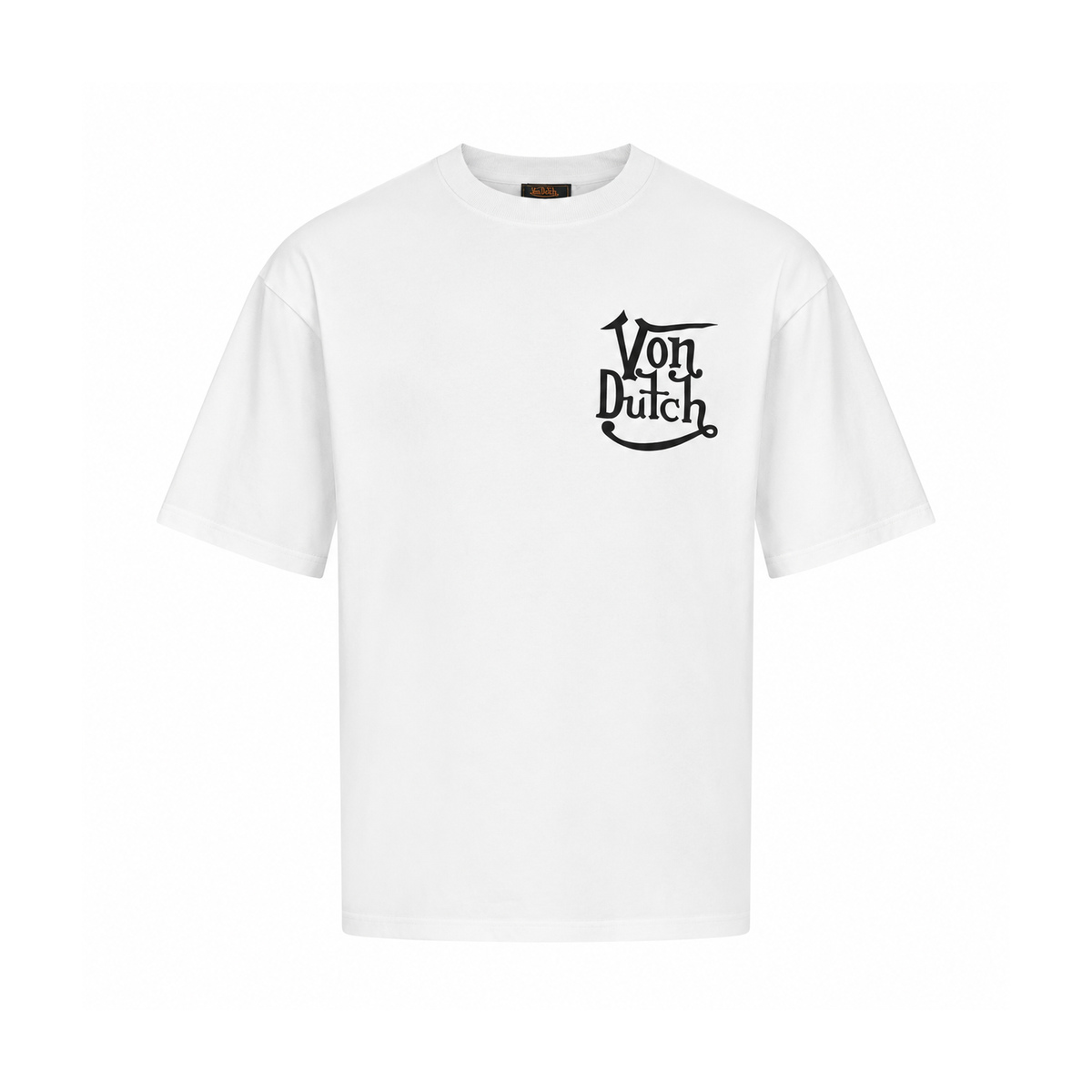 Tricou Von Dutch Logo Clasic – Alb | Oversized Unisex