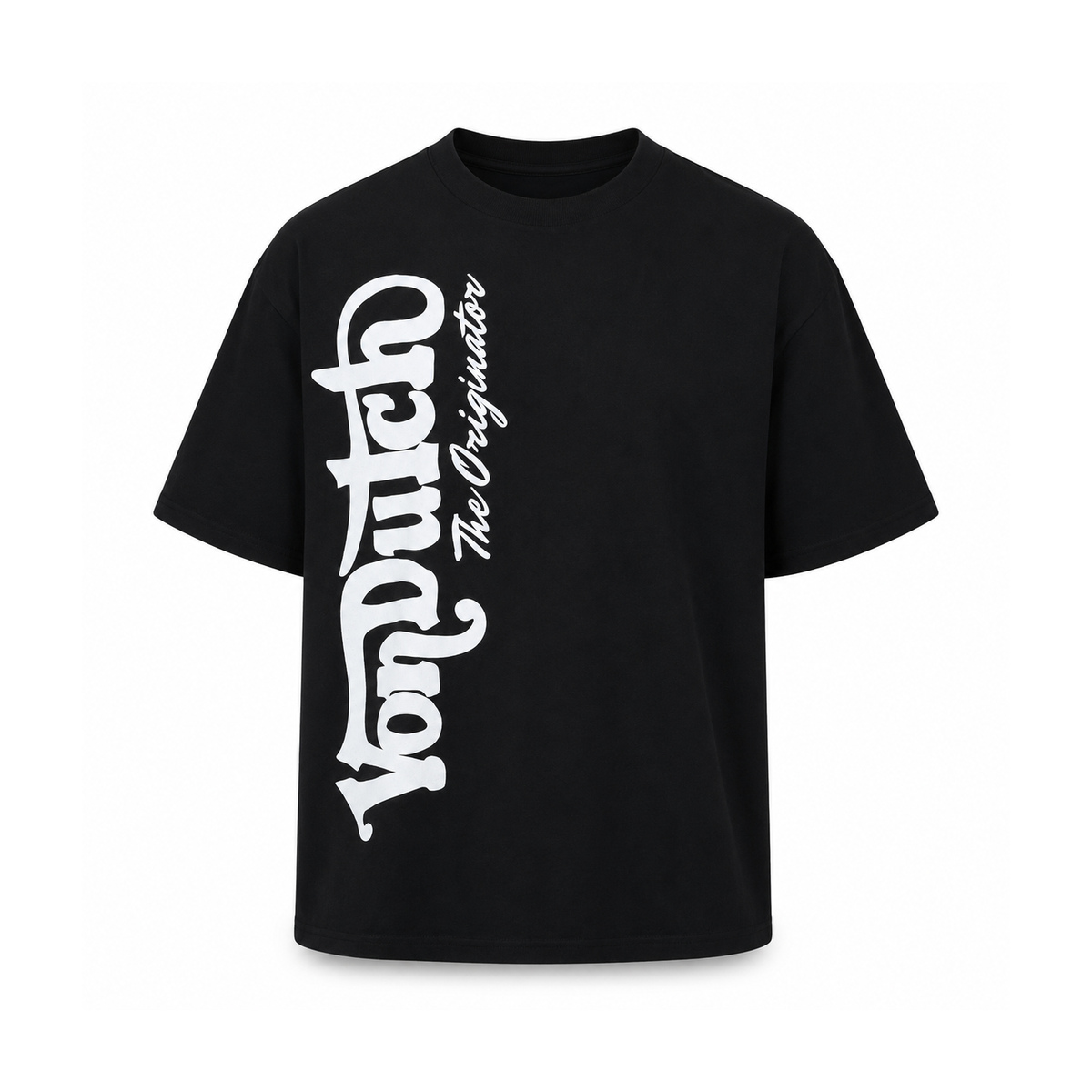 Tricou Von Dutch The Originator – Negru | Logo Vertical Oversized Unisex