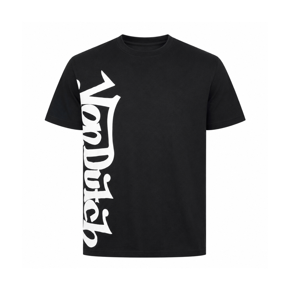 Tricou Von Dutch Logo Vertical Alb – Negru | Unisex