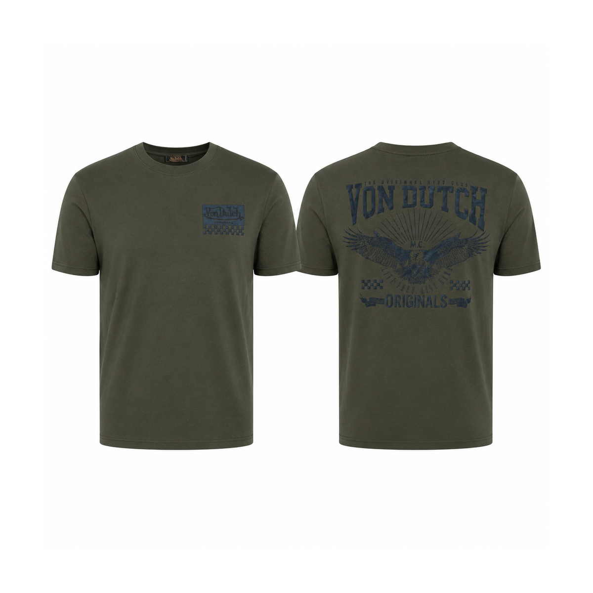 Tricou Von Dutch M107 Club Vultur – Verde Militar | Print Spate Unisex